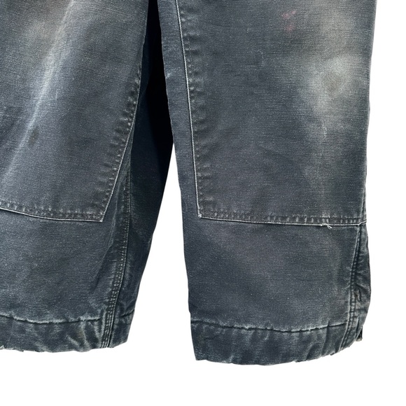 Vintage Carhartt Black Insulated Loose Fit Mechanic’s Denim Overalls Jumpsuit - Picture 4 of 11